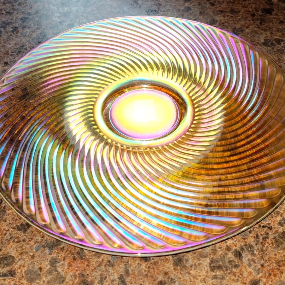 Carnival Glass 14.5" Plate